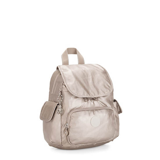 Kipling City Pack Mini Metallic Rugzak Beige | NL 1724HA